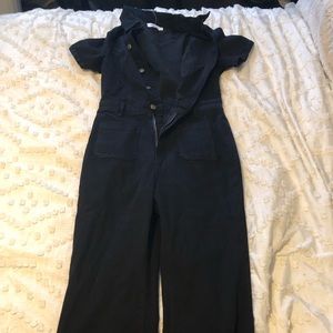 Gimme the flare denim jumpsuit